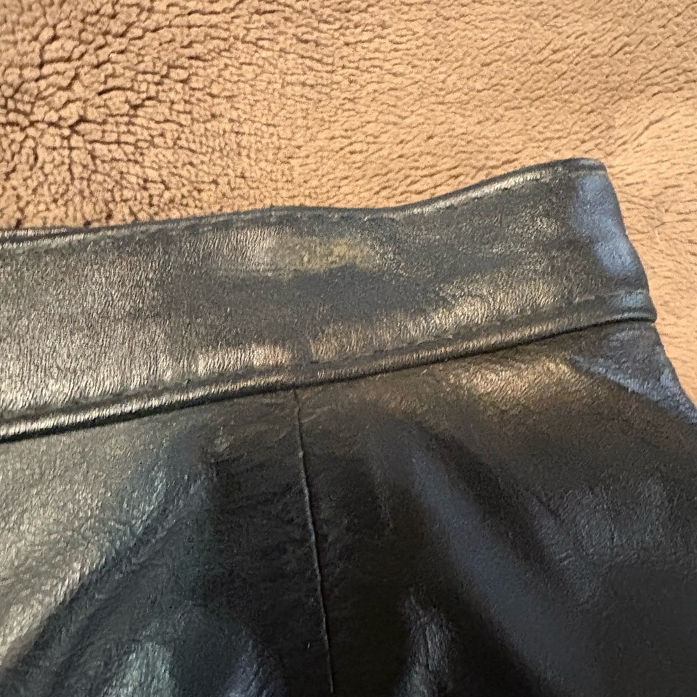 Comint Black Leathet Skirt, Sz 5/6 - Picture 6 of 8